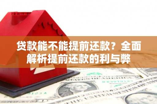 师宗贷款能不能提前还款？全面解析提前还款的利与弊