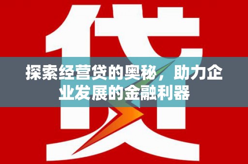 师宗探索经营贷的奥秘，助力企业发展的金融利器