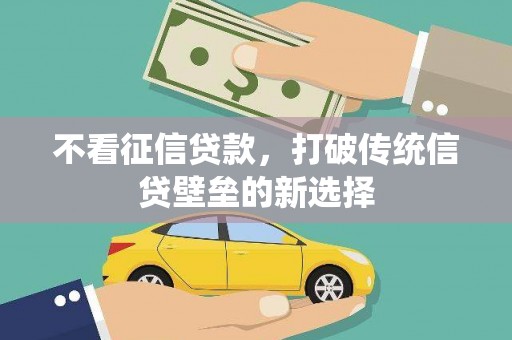 师宗不看征信贷款，打破传统信贷壁垒的新选择