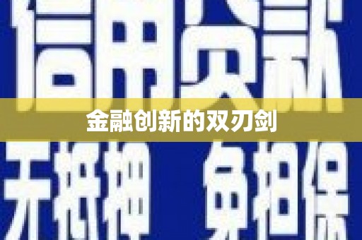 师宗金融创新的双刃剑
