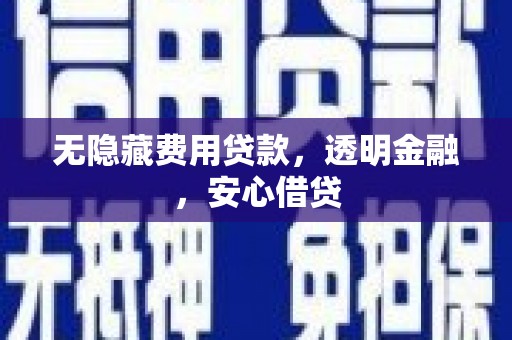 师宗无隐藏费用贷款，透明金融，安心借贷
