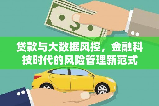 师宗贷款与大数据风控，金融科技时代的风险管理新范式