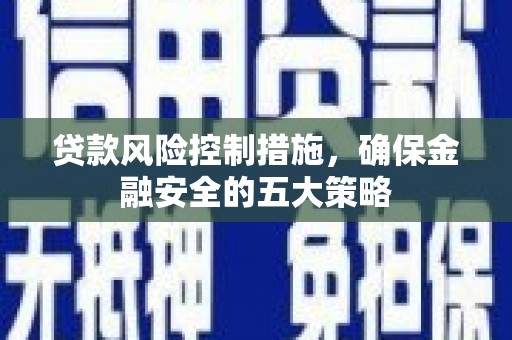 师宗贷款风险控制措施，确保金融安全的五大策略