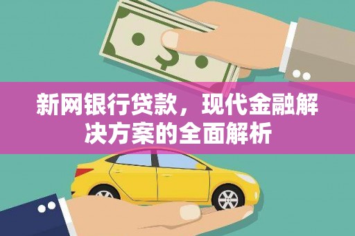 师宗新网银行贷款，现代金融解决方案的全面解析