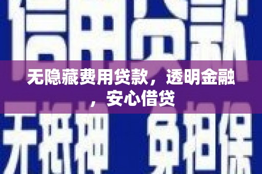 师宗无隐藏费用贷款，透明金融，安心借贷