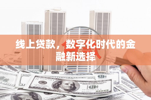师宗线上贷款，数字化时代的金融新选择