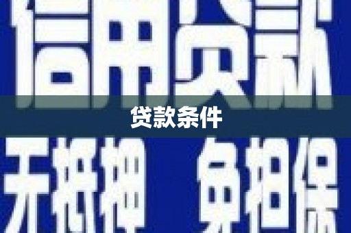 师宗贷款条件