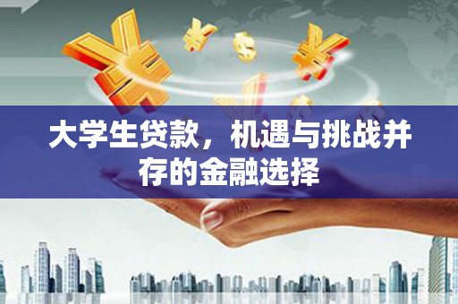 师宗大学生贷款，机遇与挑战并存的金融选择