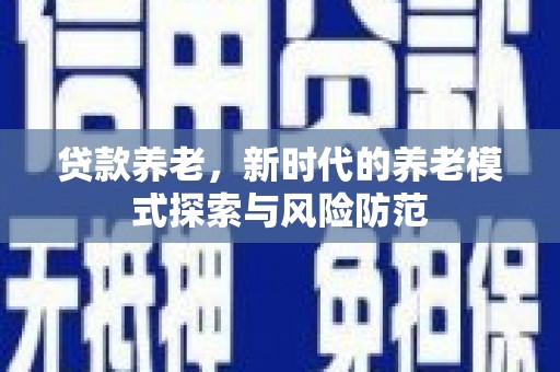 师宗贷款养老，新时代的养老模式探索与风险防范
