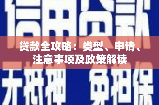 师宗贷款全攻略：类型、申请、注意事项及政策解读