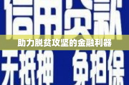 师宗助力脱贫攻坚的金融利器